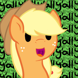 Size: 1024x1024 | Tagged: safe, artist:suenden-hund, applejack, g4, female, portrait, solo, y'all