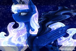 Size: 1095x730 | Tagged: safe, artist:baldmoose, princess luna, g4, ethereal mane, female, solo