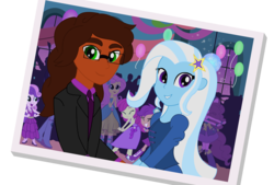 Size: 2855x1925 | Tagged: safe, artist:knightmare-moon, trixie, oc, equestria girls, g4, canon x oc, fall formal, female, male, pairings, shipping, straight