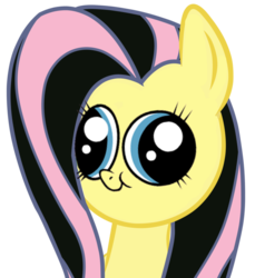 Size: 855x934 | Tagged: safe, artist:pureinsanity, fluttershy, g4, emoshy, female, hey you, solo