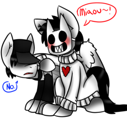 Size: 4000x4000 | Tagged: safe, artist:taroamaro, baseball cap, clothes, hat, heart, mask, off, ponified, sweater, the batter, zacharie