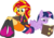 Size: 4309x3000 | Tagged: safe, artist:ruinedomega, sunset shimmer, twilight sparkle, alicorn, human, pony, equestria girls, g4, my little pony equestria girls: rainbow rocks, book, duo, duo female, female, journey book, lying down, mare, ponyscape, simple background, sitting, transparent background, twilight sparkle (alicorn)