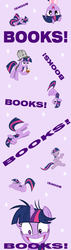 Size: 600x2100 | Tagged: safe, artist:leadfoot9, twilight sparkle, g4, book, bookmark, female, sherlock holmes, solo, that pony sure does love books, twilight snapple