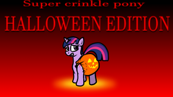 Size: 1140x640 | Tagged: safe, artist:pidgopidgey, rainbow dash, twilight sparkle, pony, unicorn, g4, diaper, female, non-baby in diaper, poofy diaper, scary, solo, spooky, spoopy, super crinkle pony adventure 64, unicorn twilight