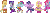 Size: 704x190 | Tagged: safe, artist:botchan-mlp, applejack, fluttershy, pinkie pie, rainbow dash, rarity, twilight sparkle, equestria girls, g4, my little pony equestria girls: rainbow rocks, box art, desktop ponies, gif, mane six, non-animated gif, pixel art, ponied up, simple background, sprite, the rainbooms, transparent background, twilight sparkle (alicorn)