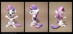 Size: 3800x1800 | Tagged: safe, artist:clawed-nyasu, sweetie belle, g4, 3d print, female, oh come on, photo, solo