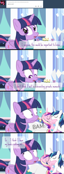 Size: 940x2556 | Tagged: safe, artist:dm29, princess cadance, shining armor, twilight sparkle, alicorn, pony, unicorn, g4, ask, awkward moment, blushing, episodes from the crystal empire, female, inconvenient making out cadance and shining armor, kiss on the lips, kissing, male, mare, ship:shiningcadance, shipping, stallion, straight, tumblr, twilight sparkle (alicorn), wide eyes
