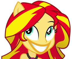 Size: 771x635 | Tagged: safe, edit, sunset shimmer, equestria girls, g4, my little pony equestria girls: rainbow rocks, female, smiling, solo, wat