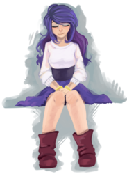 Size: 1280x1749 | Tagged: safe, artist:facerenon, rarity, equestria girls, g4, female, human coloration, humanized, solo