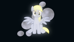 Size: 1920x1080 | Tagged: safe, artist:fuge269, derpy hooves, pegasus, pony, g4, cutie mark, dark, derpy's cutie mark, female, mare, sitting, solo, vector, wallpaper