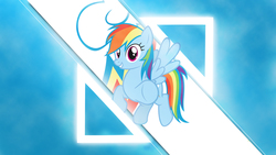 Size: 1920x1080 | Tagged: safe, artist:antylavx, rainbow dash, g4, cutie mark, pointing, simple, vector, wallpaper