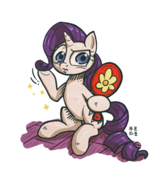 Size: 1500x1662 | Tagged: safe, artist:mrs1989, rarity, g4, female, mirror, raised eyebrow, solo