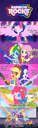 Size: 1196x4032 | Tagged: safe, edit, edited screencap, screencap, applejack, fluttershy, pinkie pie, rainbow dash, rarity, twilight sparkle, equestria girls, g4, my little pony equestria girls: rainbow rocks, bass guitar, drums, electric guitar, guitar, keytar, lyrics, microphone, musical instrument, right now, song reference, tambourine, the rainbooms, twilight sparkle (alicorn), tyler van den berg