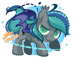 Size: 800x638 | Tagged: safe, artist:xwhitedreamsx, oc, oc only, oc:swift edge, bat pony, pony, looking at you, simple background, solo, transparent background