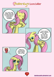 Size: 1200x1697 | Tagged: safe, artist:danteincognito, big macintosh, fluttershy, earth pony, pony, g4, blushing, comic, fluttershy's love letter, hearts and hooves day, implied fluttermac, implied shipping, implied straight, letter, male, stallion, thought bubble, valentine's day