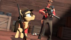 Size: 1191x670 | Tagged: safe, crossover, parody, sniper, sniper (tf2), sniperpony, team fortress 2