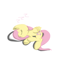 Size: 2378x1967 | Tagged: safe, artist:daisy meadows, fluttershy, g4, cute, eyes closed, female, on side, pillow, simple background, sleeping, solo, transparent background, zzz