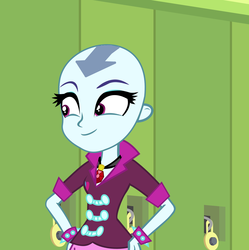 Size: 1992x2000 | Tagged: safe, sonata dusk, equestria girls, g4, my little pony equestria girls: rainbow rocks, airbender tattoos, avatar the last airbender, bald, exploitable, exploitable meme, female, meme, solo, sonata's alternate hairstyle, tattoo