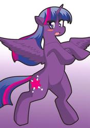 Size: 700x1000 | Tagged: safe, artist:tyaramu, twilight sparkle, alicorn, pony, g4, bipedal, female, mare, solo, twilight sparkle (alicorn)