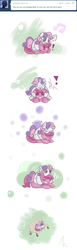 Size: 475x1543 | Tagged: safe, artist:haute-claire, ruby pinch, sweetie belle, pony, ask ruby pinch, g4, ask, comic, ponies riding ponies, riding, sweetie belle riding ruby pinch, sweetiehat, tumblr