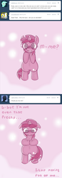 Size: 474x1359 | Tagged: safe, artist:haute-claire, ruby pinch, pony, ask ruby pinch, g4, ask, bipedal, blushing, comic, solo, tumblr