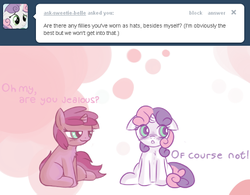Size: 480x375 | Tagged: safe, artist:haute-claire, ruby pinch, sweetie belle, ask ruby pinch, g4, ask, tumblr