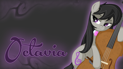 Size: 1366x768 | Tagged: safe, artist:a-jewel-of-rarity, octavia melody, g4, cello, female, musical instrument, simple, solo, wallpaper