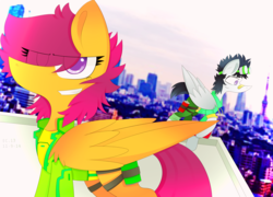 Size: 6059x4370 | Tagged: safe, artist:scootaloocuteness, rumble, scootaloo, pony, g4, absurd resolution