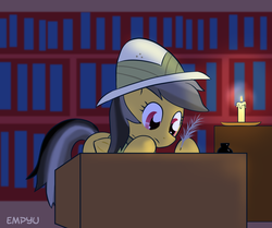 Size: 1000x835 | Tagged: safe, artist:empyu, daring do, pony, g4, female, solo, writing