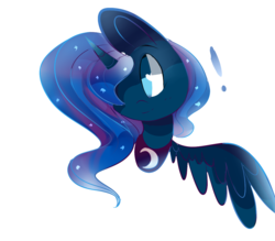 Size: 1200x1050 | Tagged: safe, artist:ponebear, princess luna, g4, female, smiling, solo