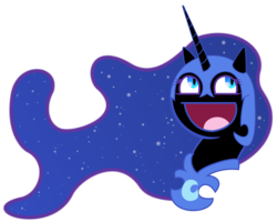 Size: 1974x1578 | Tagged: safe, artist:elcomber, nightmare moon, g4, awesome face, female, simple background, solo, transparent background, vector