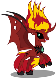 Size: 2788x3868 | Tagged: safe, artist:xebck, sunset shimmer, bat pony, pony, equestria girls, g4, equestria girls ponified, female, high res, ponified, simple background, solo, sunset satan, transparent background, vector