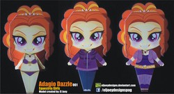 Size: 2325x1251 | Tagged: safe, artist:eljoeydesigns, adagio dazzle, equestria girls, g4, my little pony equestria girls: rainbow rocks, alternate clothes, belly button, bikini, blushing, cleavage, clothes, dressup, female, papercraft, swimsuit, the dazzlings