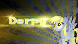 Size: 1920x1080 | Tagged: safe, artist:doctor-g, artist:escadara, edit, derpy hooves, pegasus, pony, g4, female, lens flare, mare, vector, wallpaper, wallpaper edit