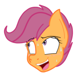Size: 420x420 | Tagged: safe, artist:lil miss jay, artist:skullman777, edit, scootaloo, g4, color, explicit source, female, solo
