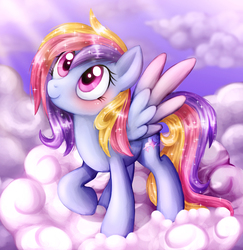 Size: 776x800 | Tagged: safe, artist:alicornparty, oc, oc only, oc:glittering cloud, cloud, cloudy, solo