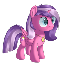 Size: 1000x1034 | Tagged: safe, artist:presetb, oc, oc only, oc:starlight, alicorn, pony, alicorn oc, female, filly, offspring, parent:oc:courageous heart, parent:twilight sparkle, parents:canon x oc, simple background, solo, transparent background