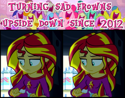 Size: 1000x780 | Tagged: safe, screencap, sunset shimmer, equestria girls, g4, my little pony equestria girls: rainbow rocks, clothes, frown upside down, inverted mouth, off shoulder