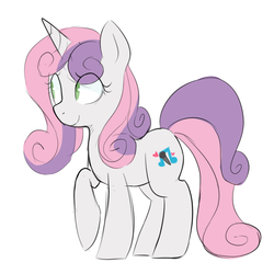 Size: 900x900 | Tagged: safe, artist:pegacornss, sweetie belle, pony, unicorn, g4, female, mare, older, solo