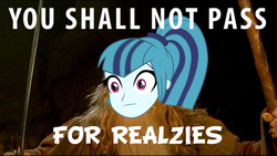 Size: 1280x720 | Tagged: safe, edit, sonata dusk, equestria girls, g4, my little pony equestria girls: rainbow rocks, female, for realzies, gandalf, gandalf the grey, image macro, lord of the rings, meme, solo, starenata, you shall not pass