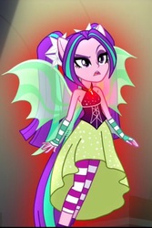 Size: 1357x2033 | Tagged: safe, screencap, aria blaze, equestria girls, g4, my little pony equestria girls: rainbow rocks, female, fin wings, ponied up, sleeveless, solo