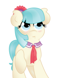 Size: 1296x1728 | Tagged: safe, artist:pinksaphires, coco pommel, g4, blushing, female, looking up, solo