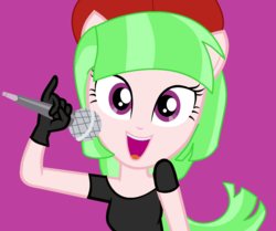 Size: 1516x1268 | Tagged: safe, artist:berrypunchrules, drama letter, watermelody, equestria girls, g4, background human, female, ponied up, singing, solo