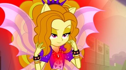 Size: 2048x1140 | Tagged: safe, screencap, adagio dazzle, equestria girls, g4, my little pony equestria girls: rainbow rocks, female, fin wings, ponied up, solo