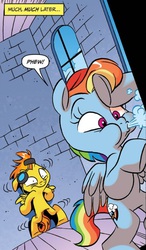 Size: 522x895 | Tagged: safe, artist:jay fosgitt, idw, rainbow dash, spitfire, friends forever #11, g4, my little pony: friends forever, spoiler:comic, bipedal, faic