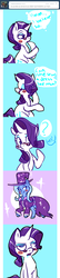 Size: 500x2329 | Tagged: safe, artist:clockworkquartet, rarity, trixie, pony, unicorn, g4, ask, comic, female, mare, tumblr