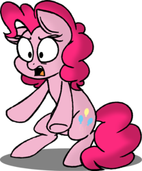Size: 1019x1222 | Tagged: safe, artist:strangiesleepy, pinkie pie, g4, female, rearing, simple background, solo, transparent background