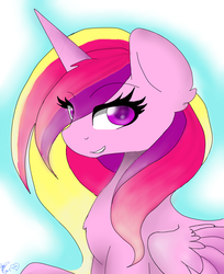 Size: 2020x2475 | Tagged: safe, artist:girorogirl, princess cadance, g4, female, high res, smiling, solo