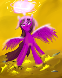 Size: 1600x2000 | Tagged: safe, artist:siranarchy95, twilight sparkle, alicorn, pony, g4, female, magic, mare, solo, twilight sparkle (alicorn)