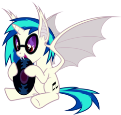 Size: 6000x5700 | Tagged: safe, artist:magister39, dj pon-3, vinyl scratch, bat pony, pony, g4, absurd resolution, female, race swap, solo, vinylbat